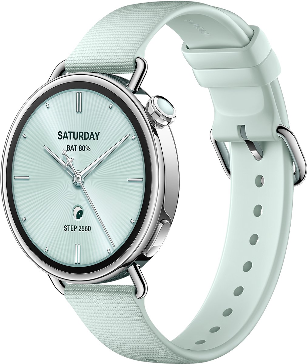 Xiaomi Watch S4 - Smartwatch - 41mm - Fluororubber Strap - Mint Green