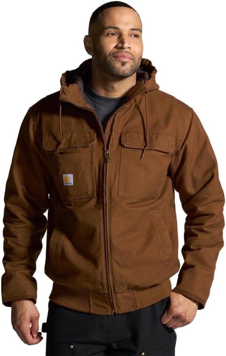 Werkjas Heren - Isolatie Jas - Actief Buiten Werk - Versterkte Cuffs - Loose Fit - Bruin