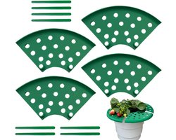 Aardbeienstandaard - Fruitkooi Plantensteun - Gezonde Plantengroei - Geperforeerd Gaas Ontwerp - 175 x 9 cm - Groen