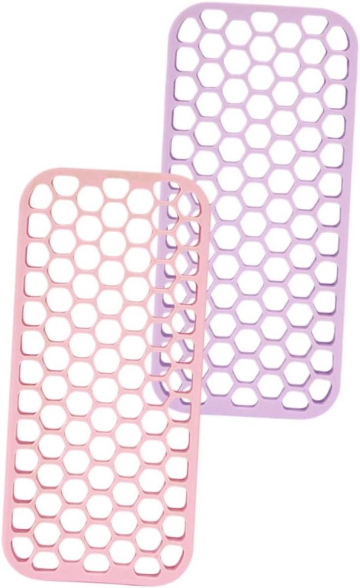 Hittebestendige Mat - Krultanghouder Stylingtool - Haargereedschap Opbergen - Antislip Siliconen - 20.5 x 9.5 cm - Paars Roze