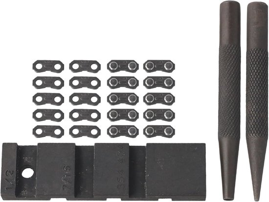 Kettingzaag Reparatie Set - Kettingbreker Tool - Ketting Repareren - Koolstofstaal Constructie - 15 x 10 x 2 cm - Grijs — afbeelding 5