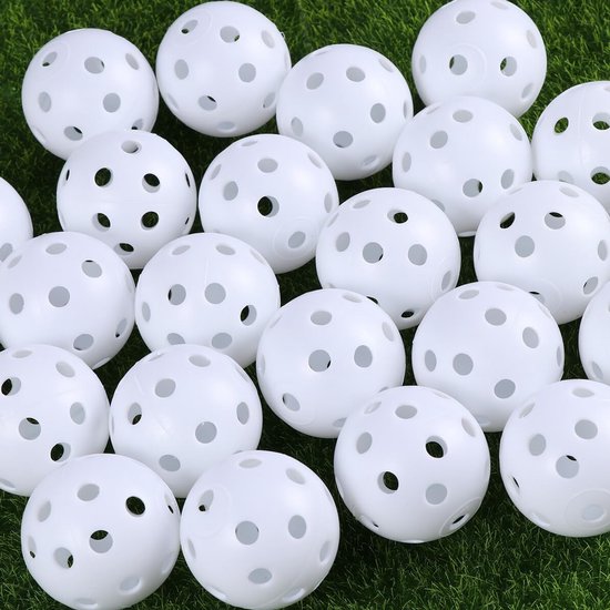 Golf Oefenballen - Golfballen Training - Binnen Golfen - Lichtgewicht Plastic - 41 mm - Wit van GOLF — afbeelding 4