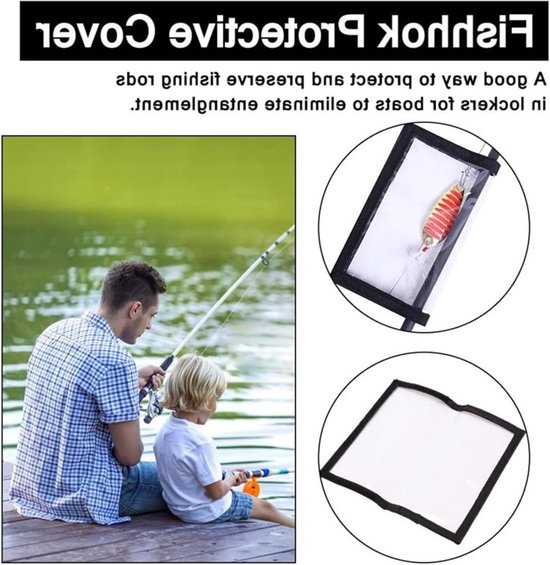Transparante vishaak covers voor aas opslag - Bescherming voor zoutwater, vijvers en bootreizen — afbeelding 4