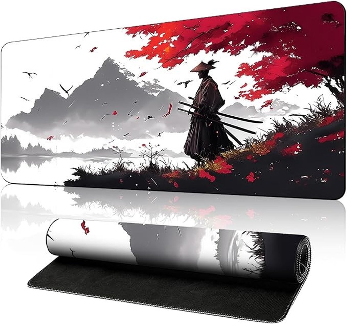 XXL Gaming Muismat 800x300mm - Antislip Waterdicht Bureau Mat met Genaaide Randen