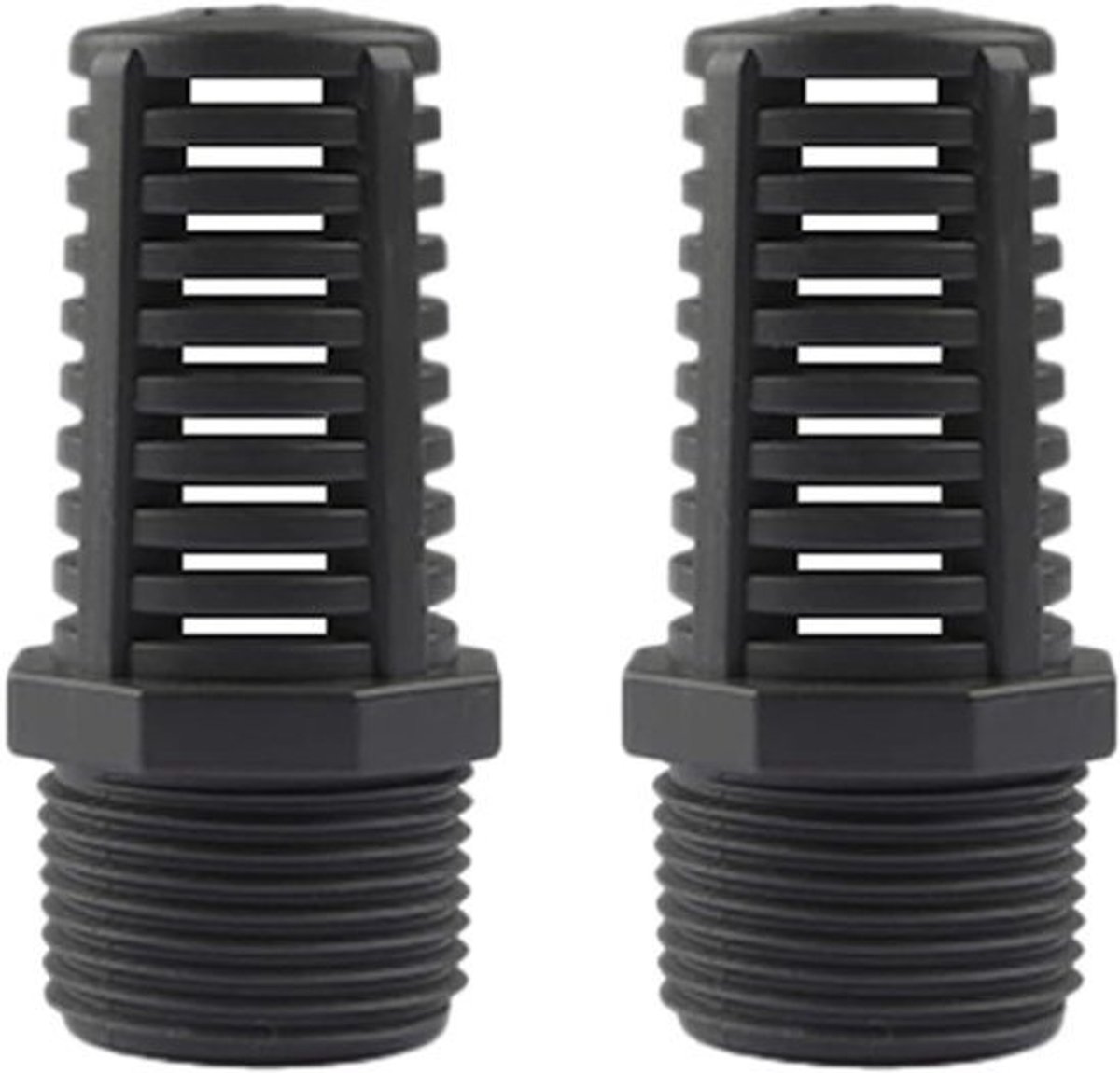 Schroefdraad Zuig Overloop Zeef 32mm Draad Zeef Tuin Permeable Cap Mesh Aquarium Zuig Overloop Afvoer Tool Aquarium Fittings Slang Connector - Set van 2