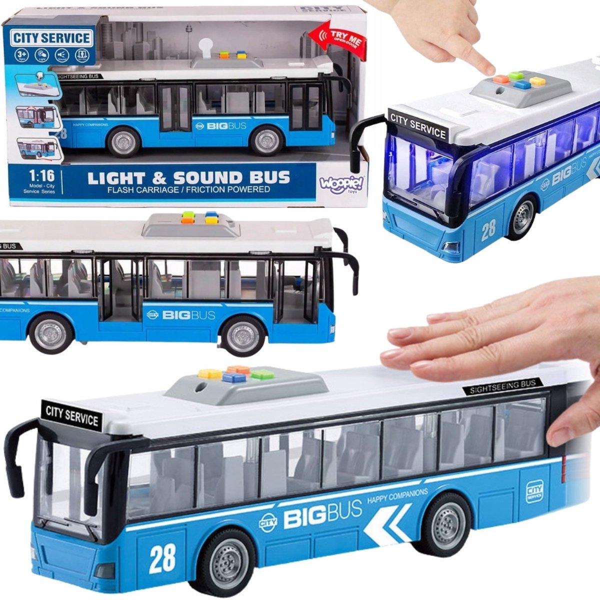 Woopie Interactieve elektrische stadsbus 1:16 - UNI
