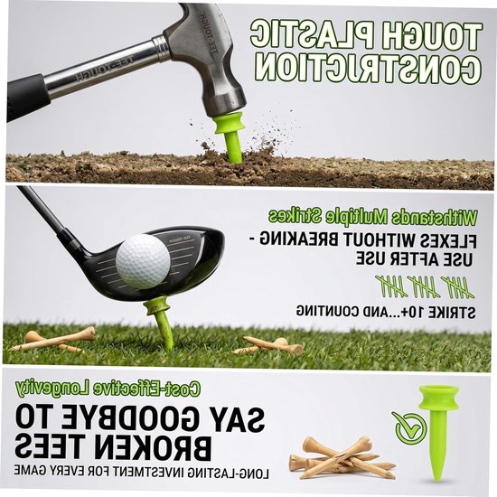 100 Stuks Driving Range Tee 0.83 Inch - Plastic Golf T-shirts voor Stabiele Balondersteuning, Ideaal voor Golftraining en Oefeningen — afbeelding 4
