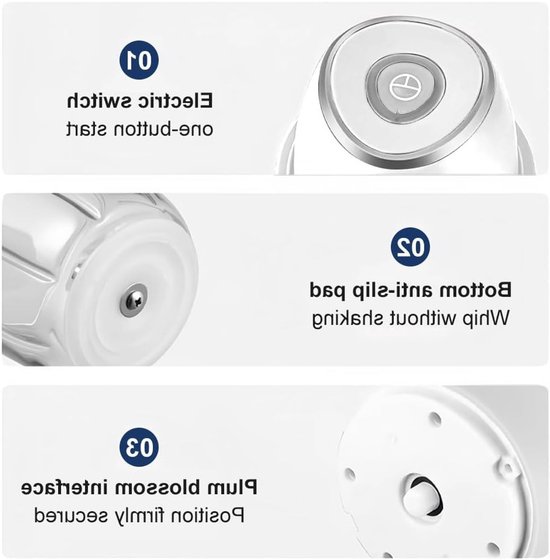 Draagbare Mini Hakker voor Vlees, Babyvoeding, Fruit en Groenten met RVS Mesjes - Ideaal voor Kamperen en Keukengebruik — afbeelding 2