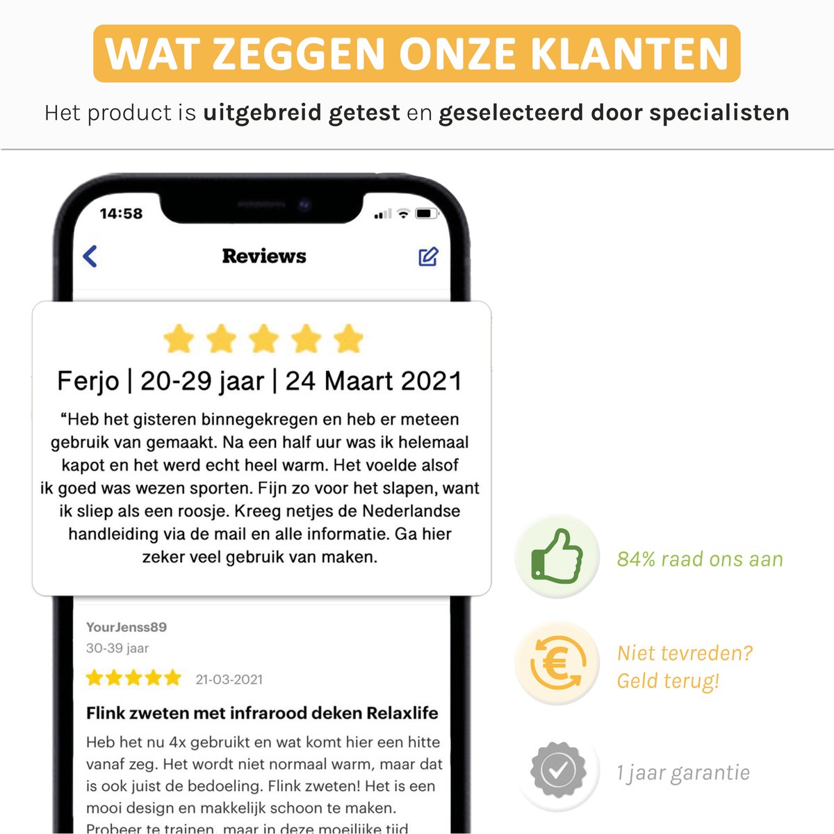 Triple A CALMENTA® Infrarood Deken met Afstandsbediening 180x80cm - afbeelding 2