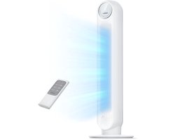 DnA® Ventilator Staand - Ventilator Toren - Ventilator met Afstandsbediening - Wit - 30cm x 30cm x 92cm