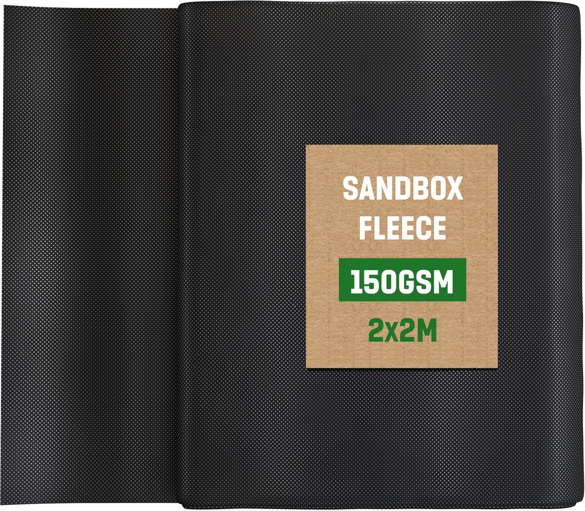 Gardengloss® 4m² Onkruidvlies Voor Zandbak 150g/m² Extra Sterk (2m x 2m) - Zandbakvlies Extreem Scheurvast En Waterdoorlatend - Tuinvlies Voor Kinderzandbakken