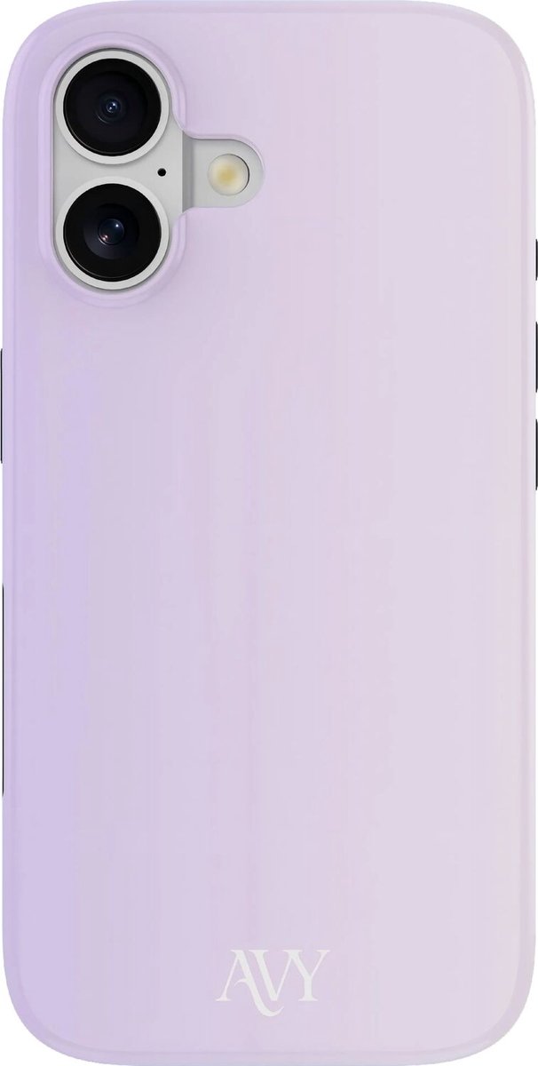 AVY Hoesje geschikt voor Apple iPhone 17 | Lavender Glow | Paars | Hard Shell Back Cover | Compatibel met MagSafe & Qi2