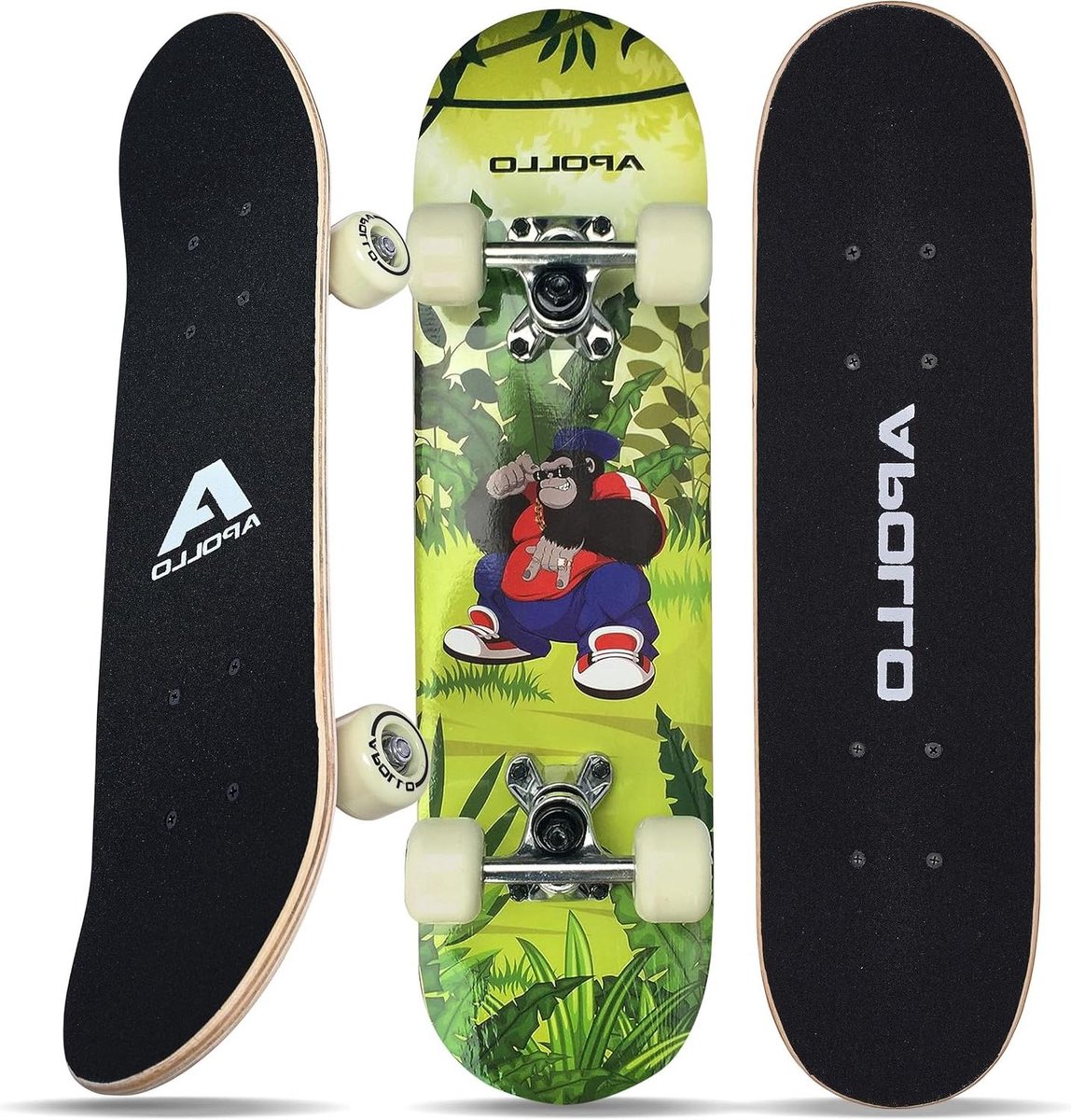 Kinder skateboard Compleet board Buiten spelen Aluminium assen 61 cm Gorilla Tom