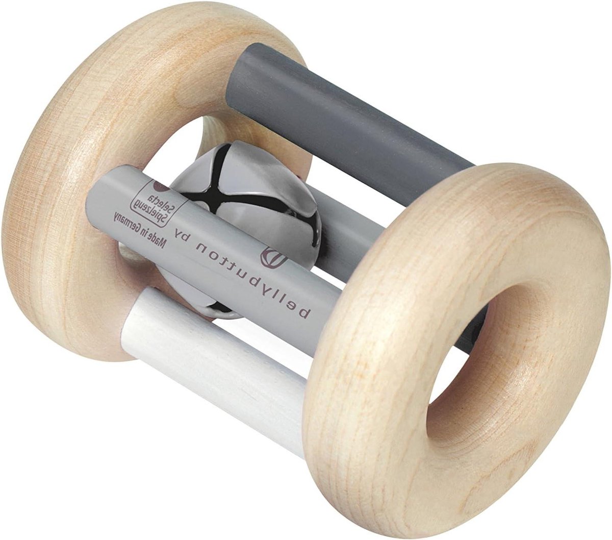 Kleine steel - Houten speelgoed - Muziek maken - Duurzaam materiaal - 10 cm - Grijs