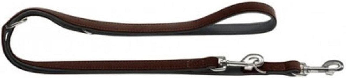 Hondenriem - Verstelbare lijn - Dagelijkse wandelingen - Nubuck look - 200 cm - Bruin/zwart