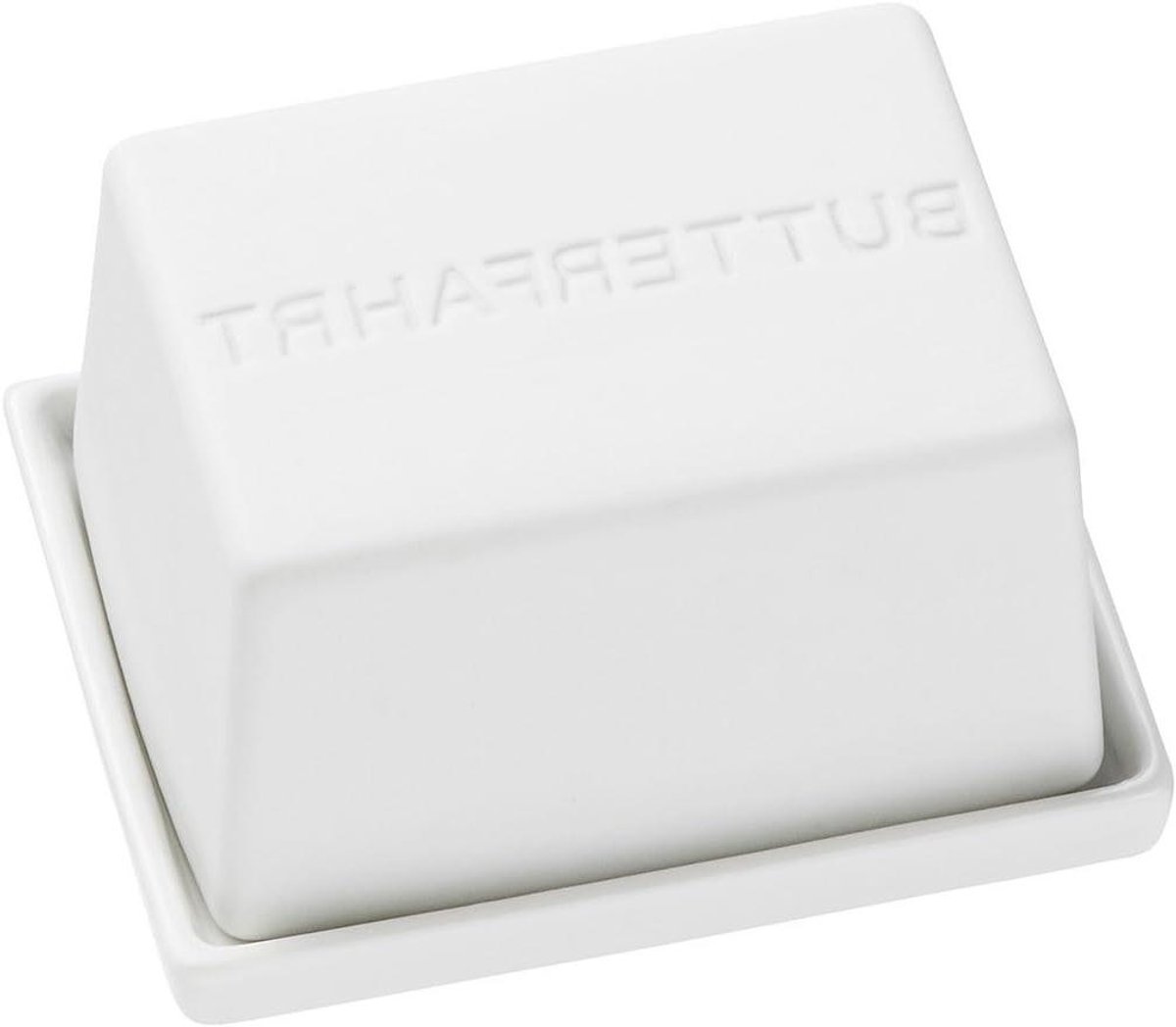 Botervloot - Boterschaal Deksel - Ontbijt Serveren - Met Deksel - 10 x 8 cm - Wit