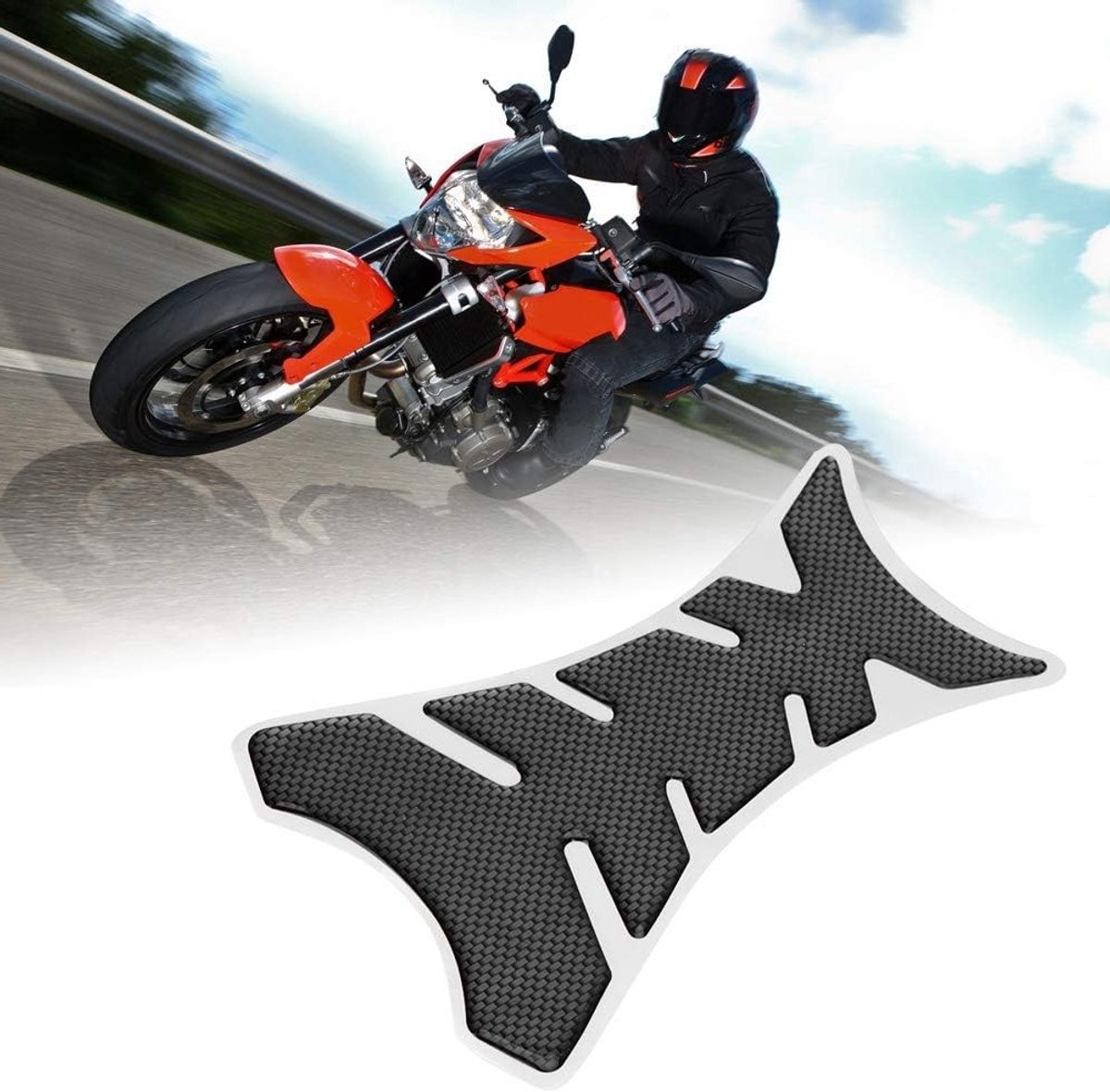 Motorfiets Tank Pad Bescherming - Universele Tank Traction Pads voor Brandstof en Olie, Decoratieve Stickers en Grip Pads