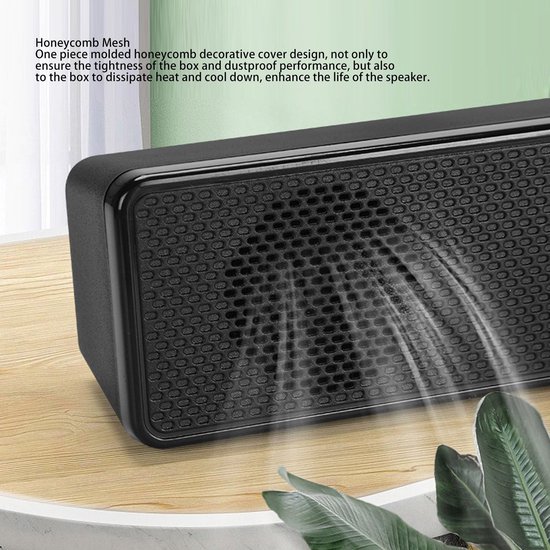Allecto - Bluetooth-soundbar - Draadloze computerluidsprekers - USB-aansluiting - HiFi-stereogeluid - Instelbaar volume - Geschikt voor tablet - Mo... van Merkloos — afbeelding 5