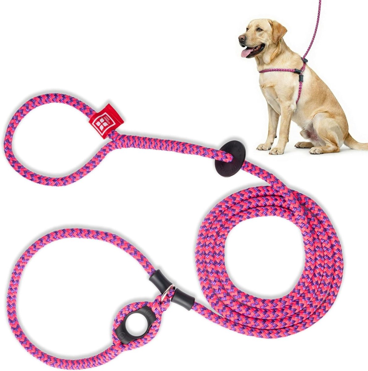 Hondentuigje Anti-Trek - Honden Harnas Riem - Veilige Wandelingen - Ontsnappingsbestendig Ontwerp - Medium/Large - Roze/Paars