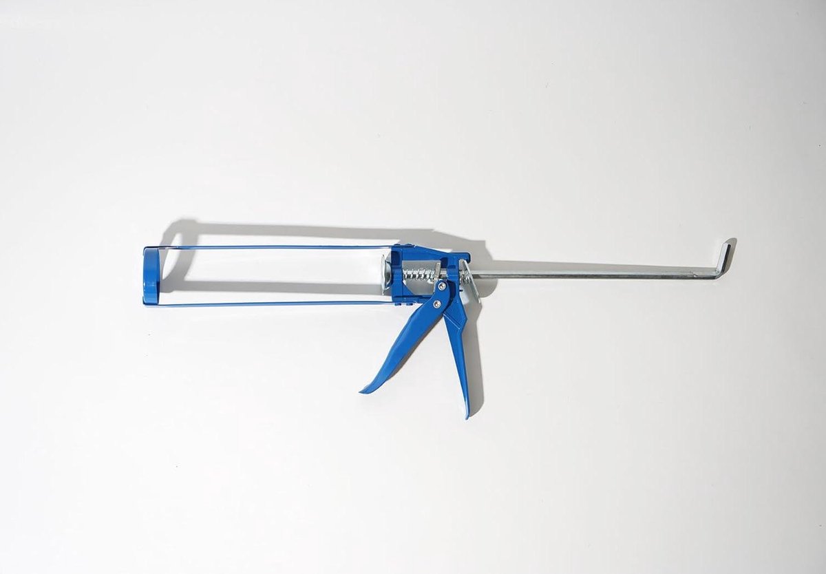 Kitpistool - Patroonpistool Afdichtpistool - Voegen Vullen - Metalen Behuizing - 310 ml - Blauw Zilverkleurig
