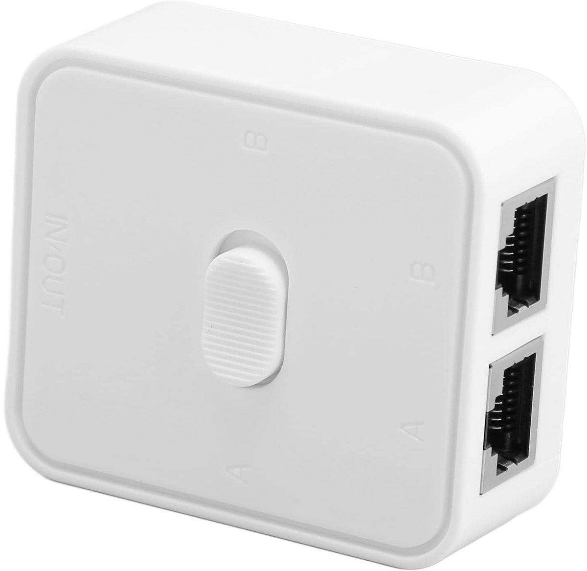 Allecto - 2-poorts Gigabit Netwerkswitch - Netwerkaansluiting - Wit - 10/100/1000 Mbps - RJ45 Splitter - Geschikt voor thuis en kantoor - Compact f...