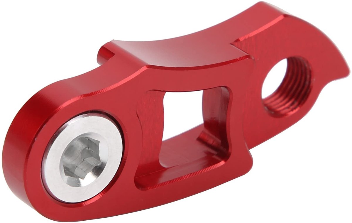 aladdien - Fiets Derailleurhanger Extender - Achterderailleurhanger - Aluminium Accessoire - Rood - Fiets Accessoire - Vergroot tandvolume - Geschik..