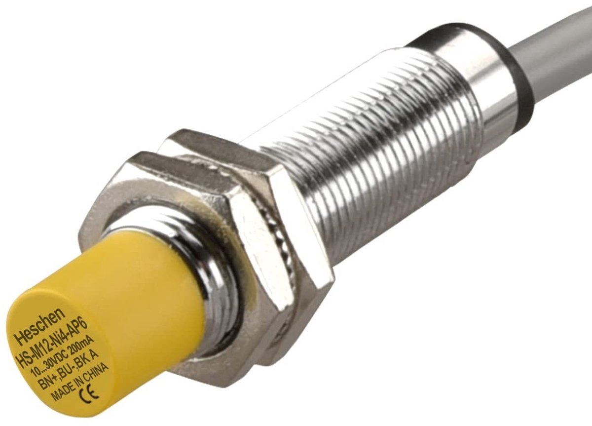 Allecto - Inductieve nabijheidssensor - 4 mm - Cilindrisch - NO - 200 mA - Geschikt voor DC10-30V - HS-M12-Ni4-AP6