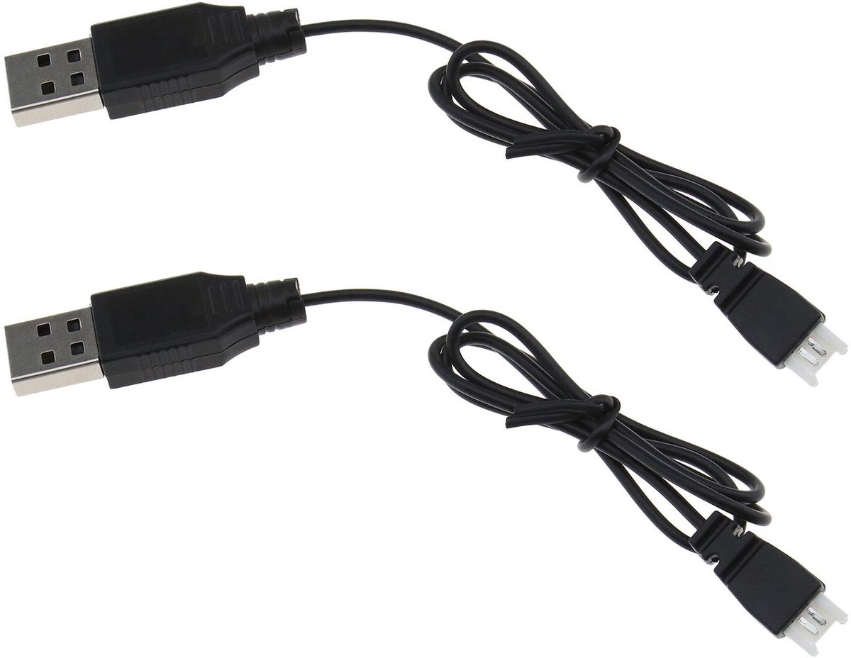 Allecto - Usb-oplaadkabel - Oplaadsnoer 55 cm - Compatibel met Syma X5C X5SC X5SW H107C - Geschikt voor Quadcopter Drone - Lithium batterij opladen