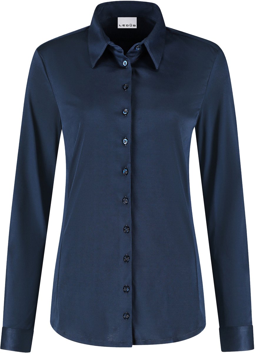 Ledub dames blouse Lizzy - jersey - donkerblauw
