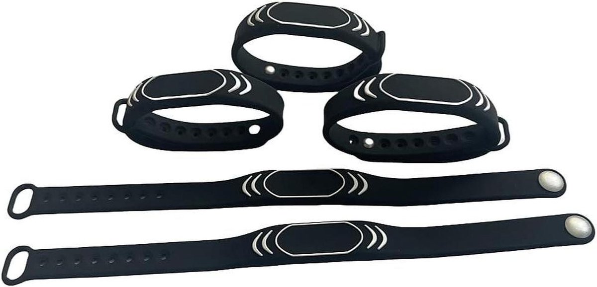 NFC Polsband - RFID Polsband - Toegangscontrole - Waterdicht - 24 cm - Zwart
