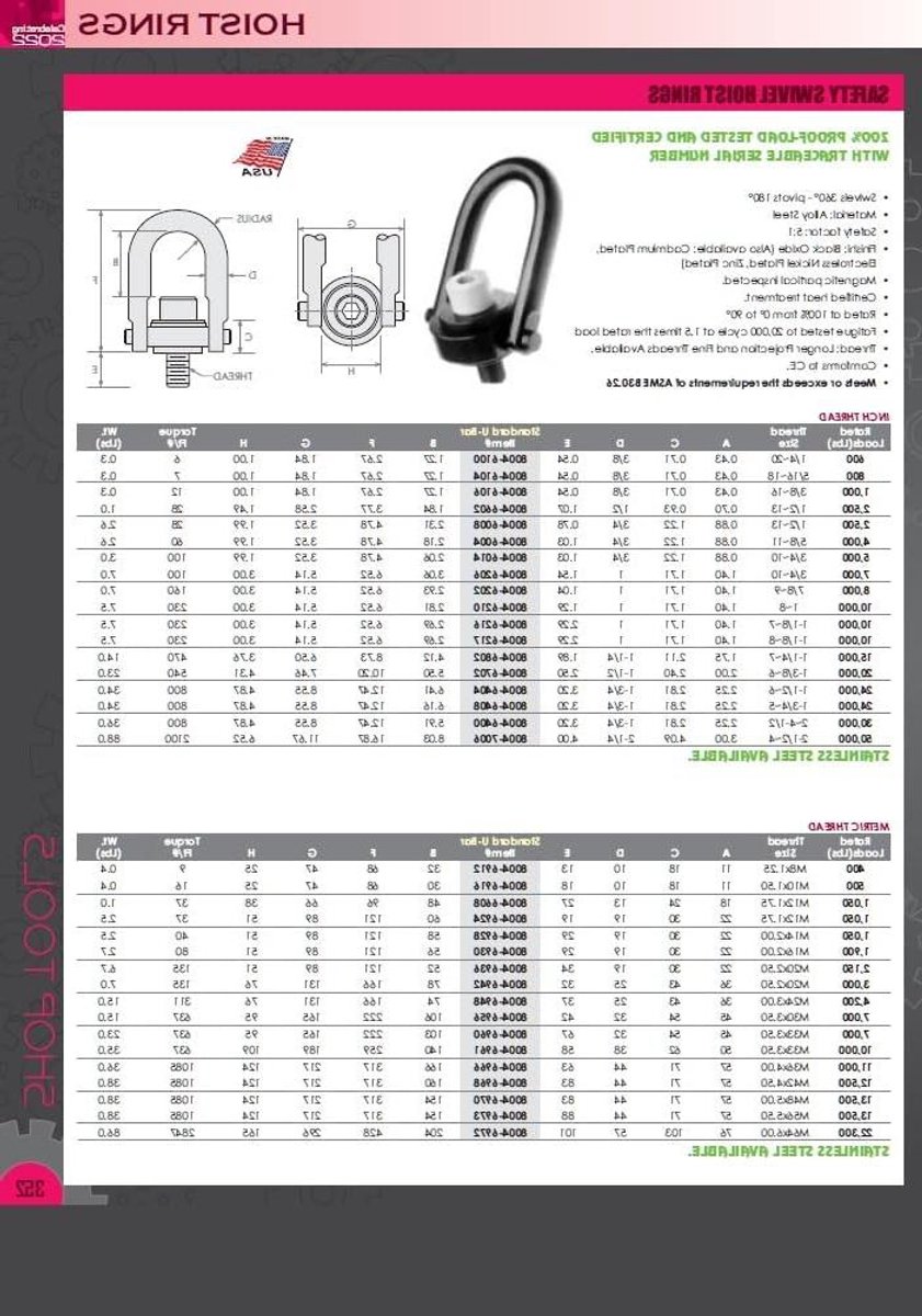 Hijsring - Veiligheidsoog - Lasten Verplaatsen - U-Bar Ontwerp - 4000 lb Capaciteit - Zilver