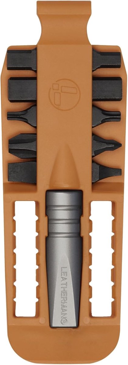 Leatherman, bitset # 3 oranje met zilveren bitschroevendraaier