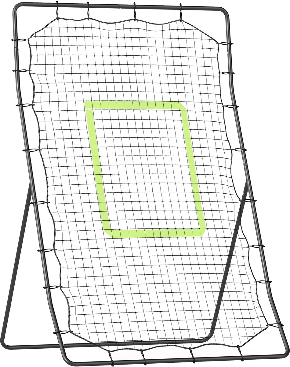 HOMCOM-Rebounder-PE, Metall-123L x 90B x 174H cm-Schwarz