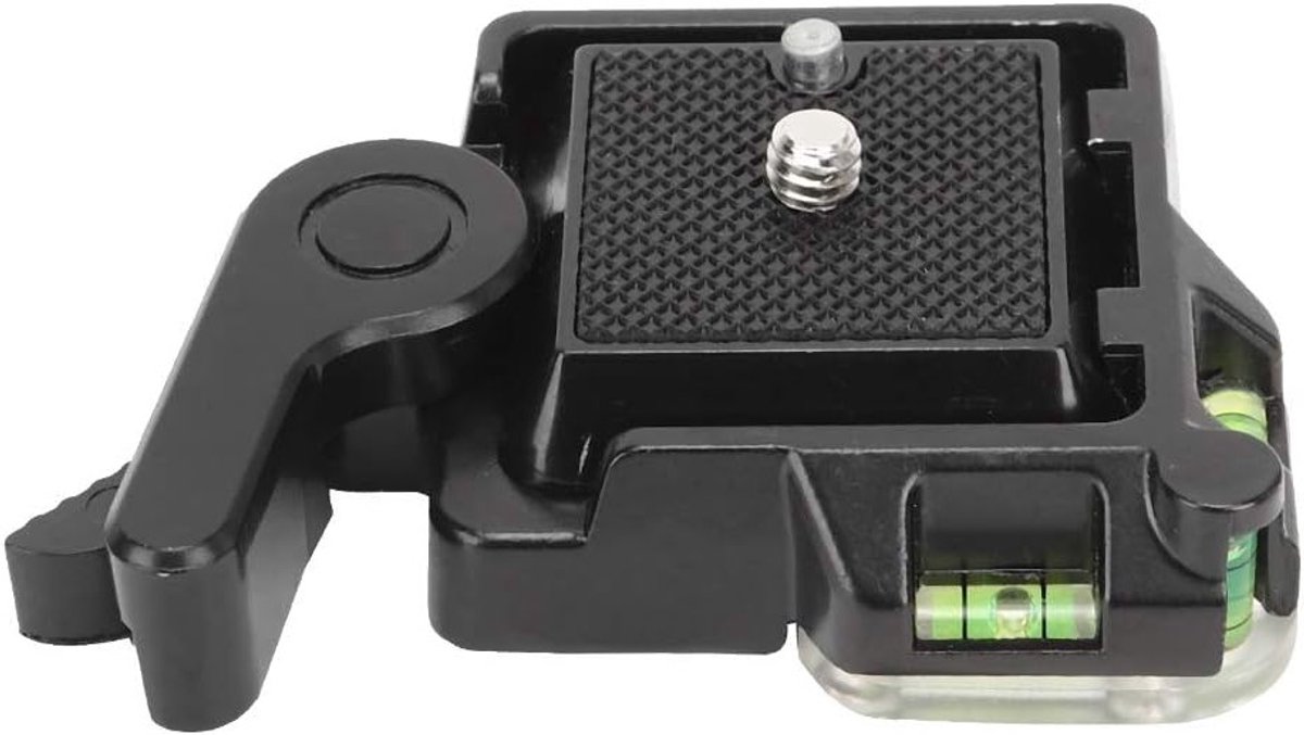 Universele Quick Release Plate van Aluminium met Zwarte Klem voor Camera Statief en Balhoofd - Ideaal voor Fotografie en Videografie