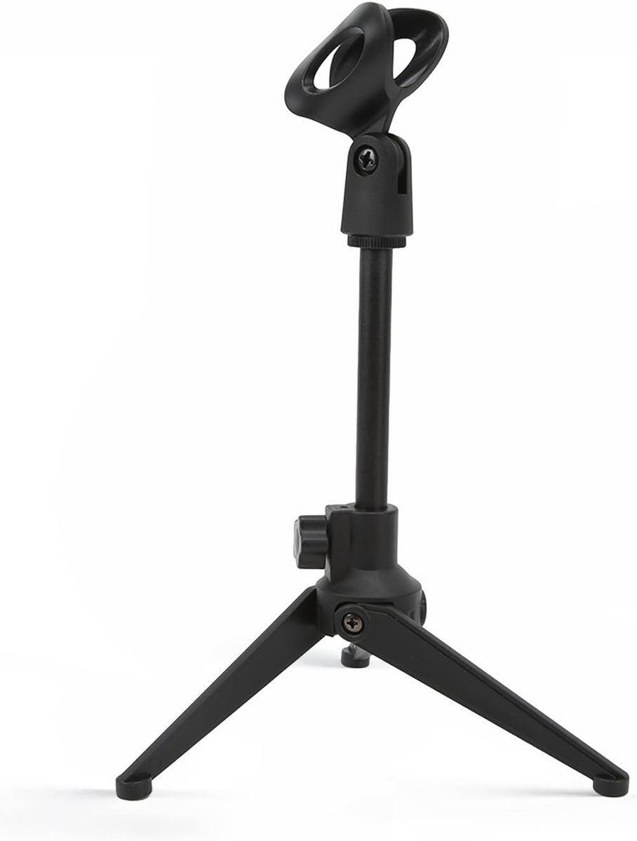 Verstelbare Mini Microfoonstandaard, Vouwbare Draagbare Desktop Microfoonhouder voor Conferenties en Live-uitzendingen, Ideaal voor Podium en Thuisgebruik
