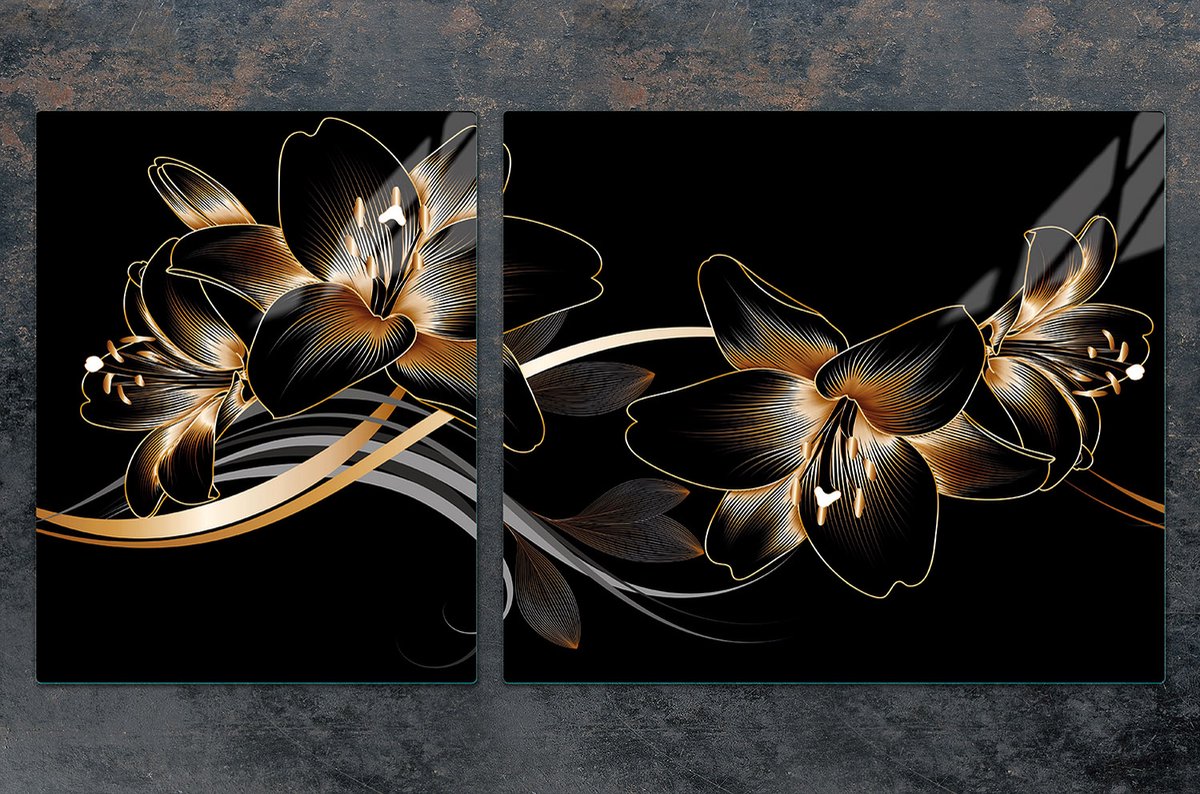 TMK ArtDeko Orchidee Serie - Snijplank - 100x52 cm - Gehard Glas