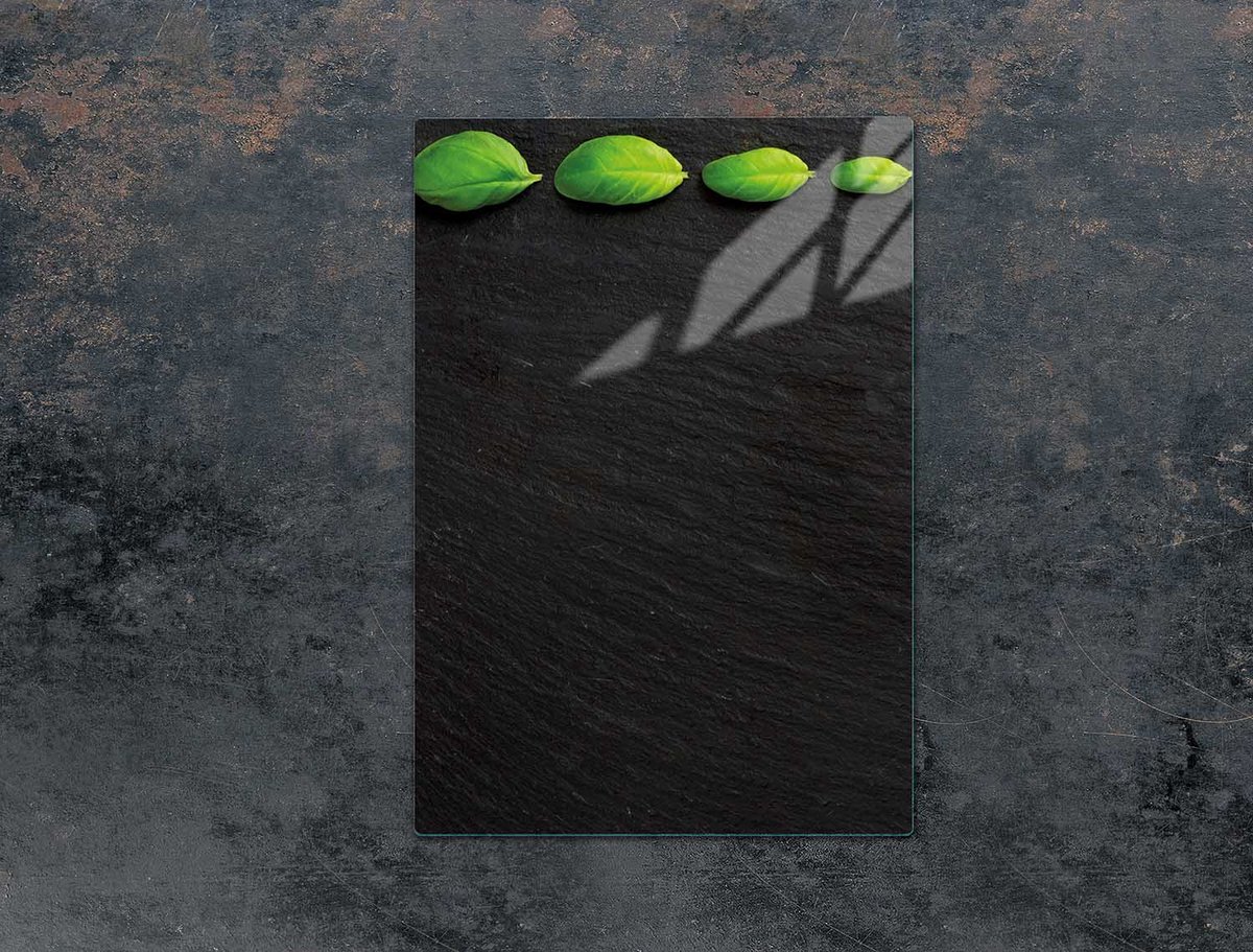 TMK ArtDeko - Snijplank Glas - 35x52cm - Basilicum - Beschermend Paneel