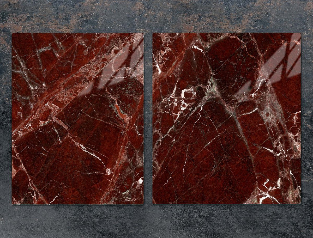 TMK ArtDeko - Snijplank - Glas - 85x52 cm - Marmor Design