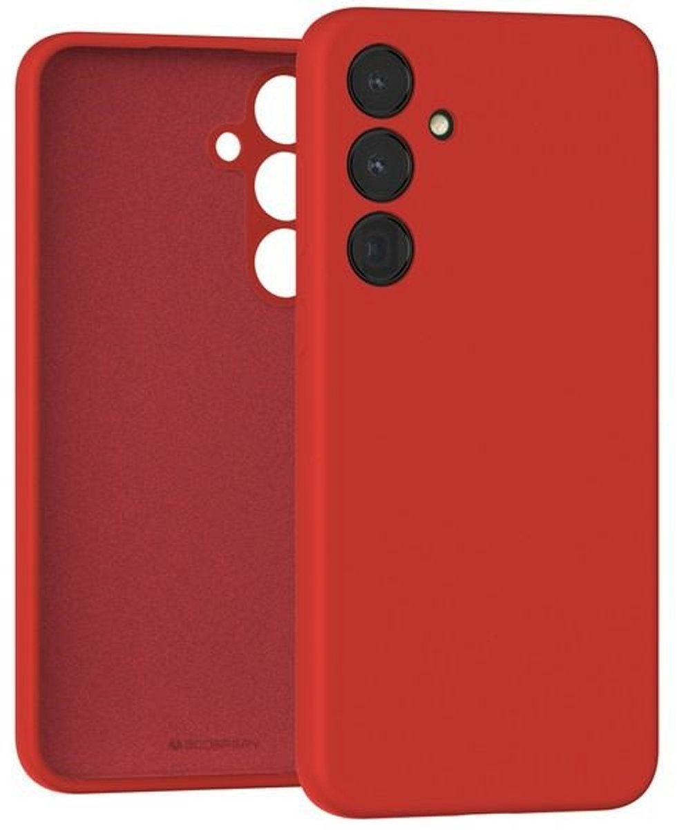 Mercury Silicone - Hoesje - Samsung A15 - Rood - Elegant