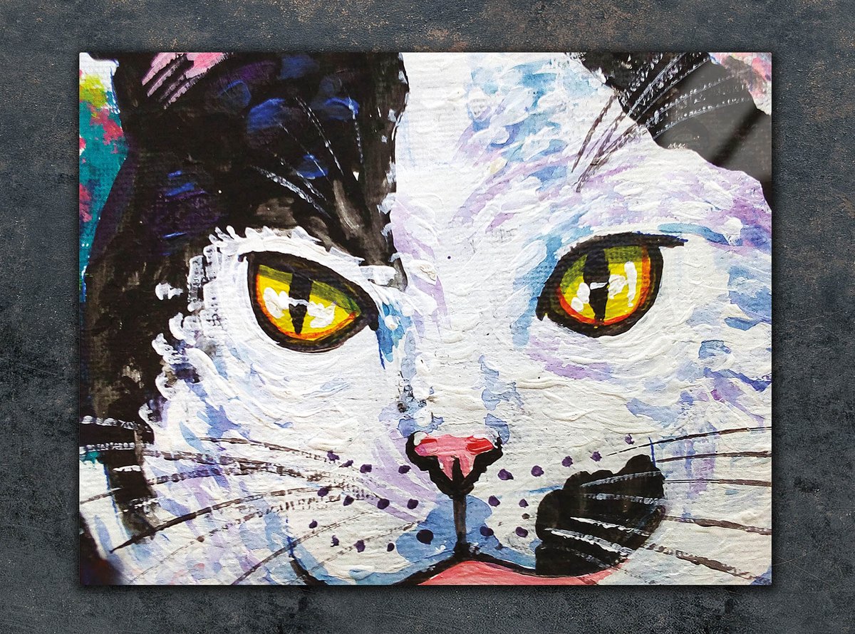 TMK ArtDeko - Snijplank - Katmotief - 30x22cm - Glazen - Antislip