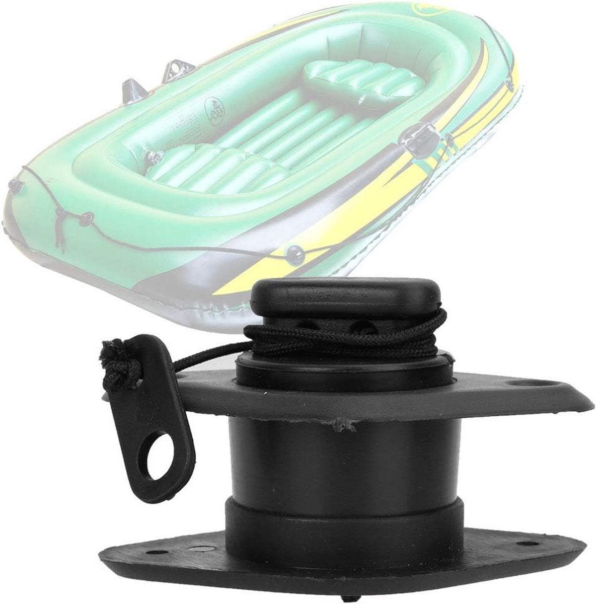 Dailygoods- Afvoerventiel Lichtgewicht - PVC - Eenvoudig te bedienen - Voor opblaasbare boten - Kajak - Duurzaam ontwerp - Trekkoord - Bootventiel