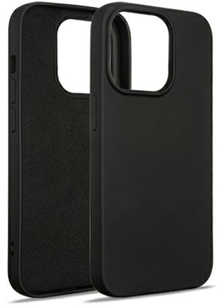 Beline Serie - Siliconen Hoes voor iPhone 15 Pro - Zwart - Elegant - Beschermend