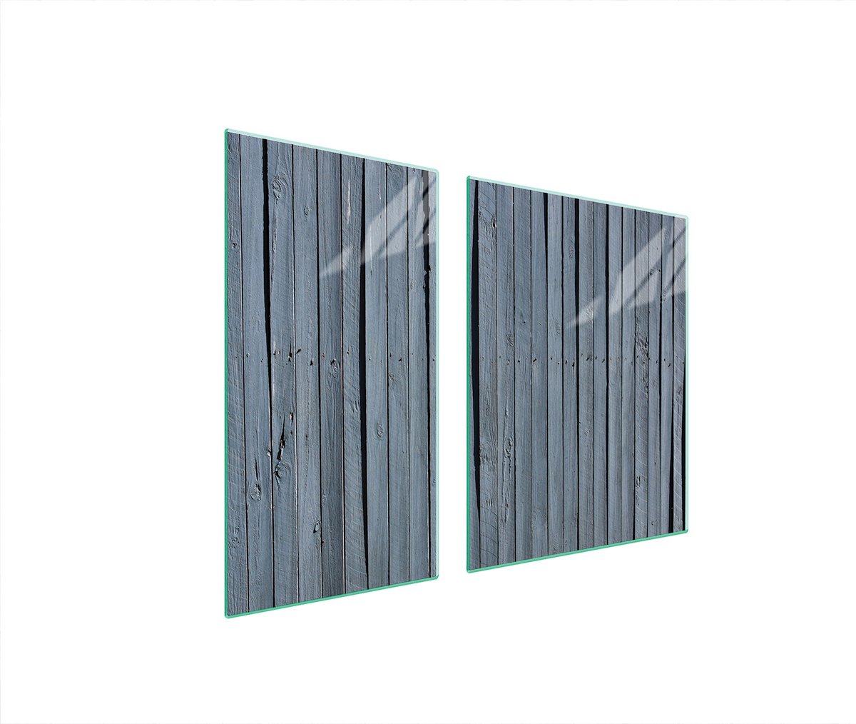 TMK ArtDeko - Glazen Beschermplaat - 90x52 cm - Houtmotief - Hardened Glass - Multifunctioneel