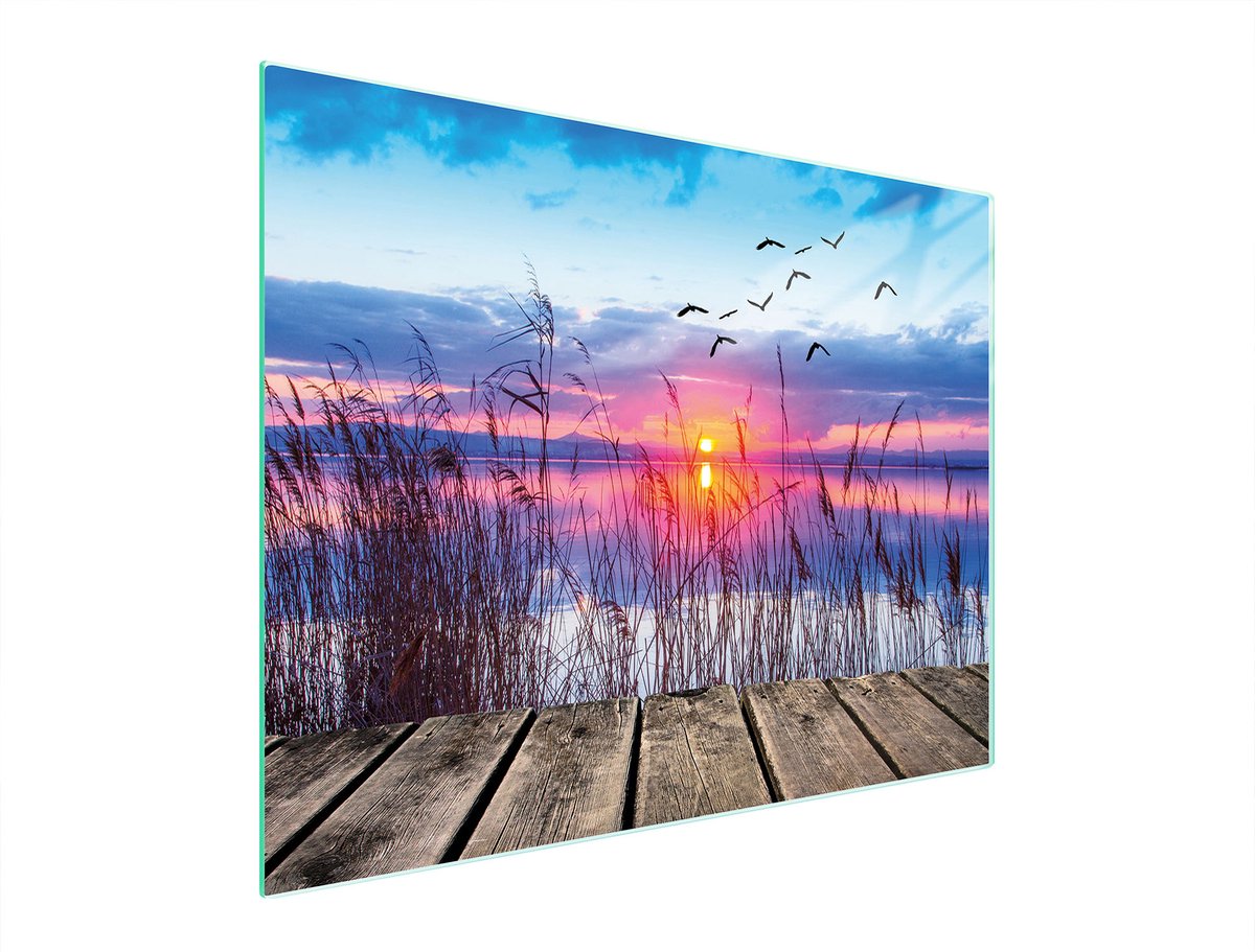 TMK ArtDeko Serie - Snijplank van gehard glas - 52x40 cm - Beschermplaat - Antislip