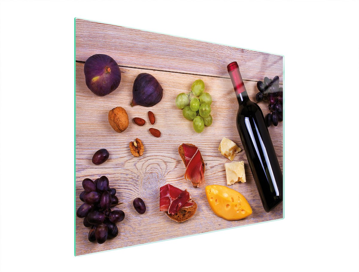 TMK ArtDeko - Glazen Snijplank - 52x40 cm - Met Siliconen Noppen - UV Print