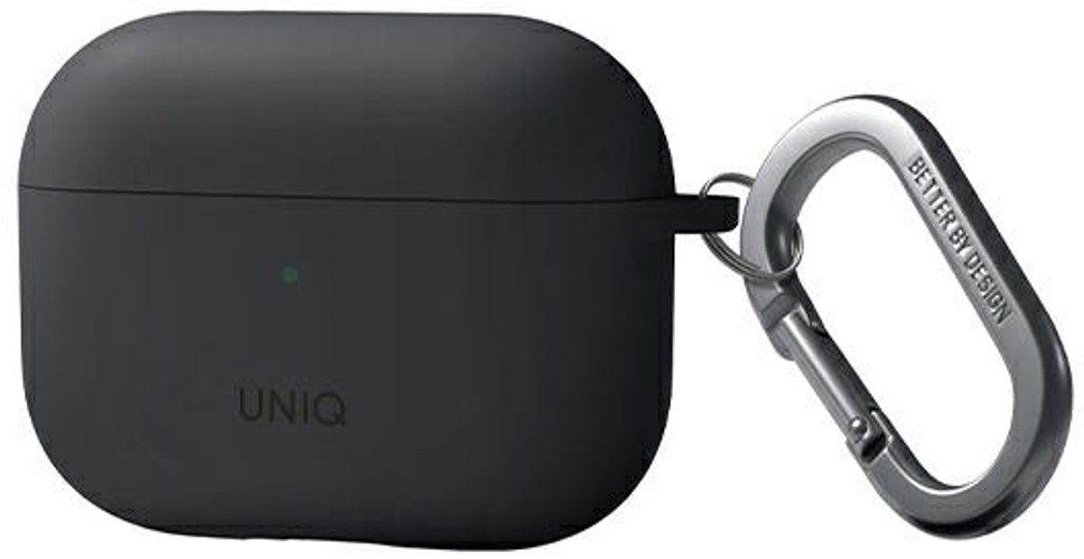 UNIQ - hoesje - voor Nexo AirPods Pro - 2 - gen - + - Oorhaken - Siliconen - grijs/antracietgrijs