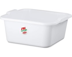 Vierkante Kom - Universele Bak - Huishoudelijk Gebruik - Vaatwasserbestendig - 16 Liter - Transparant