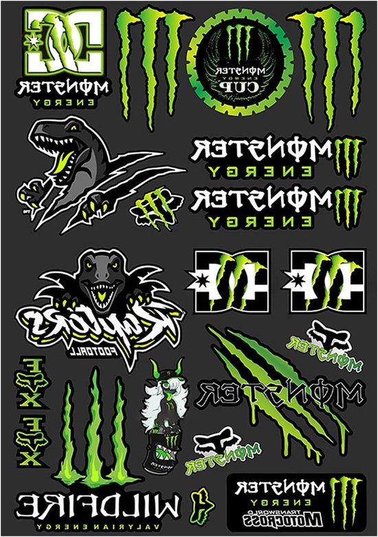 Motor Sticker Racer Motorrijders Stickers Set voor Off-Road Motoren en Helmen, Inclusief ...