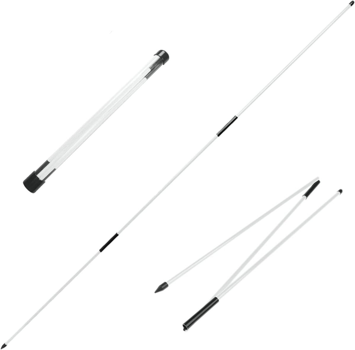 Golf Alignment Sticks - Swing Trainer Staven - Golfslag Verbeteren - Opvouwbaar Ontwerp - 122 cm lang - Wit
