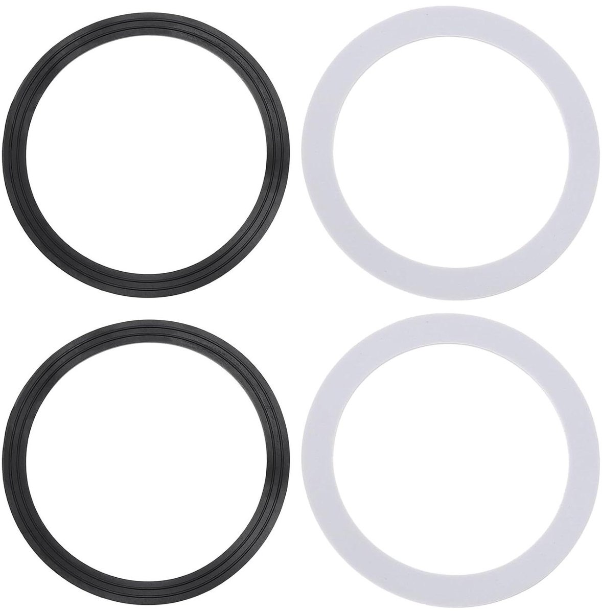 Afvoergat Afdichtingsringen - O-ringen Rubberen afdichtingen - Lekkages Voorkomen - Universele Pasvorm - 107 mm - Zwart Wit